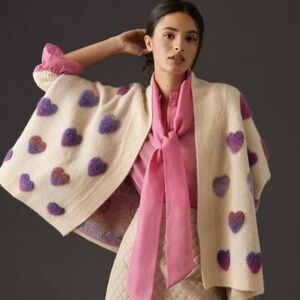 Anthropologie Caridgan w/ Purple Hearts OS NWT